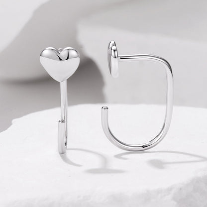 White Gold Plated Sterling Silver Brass Earrings