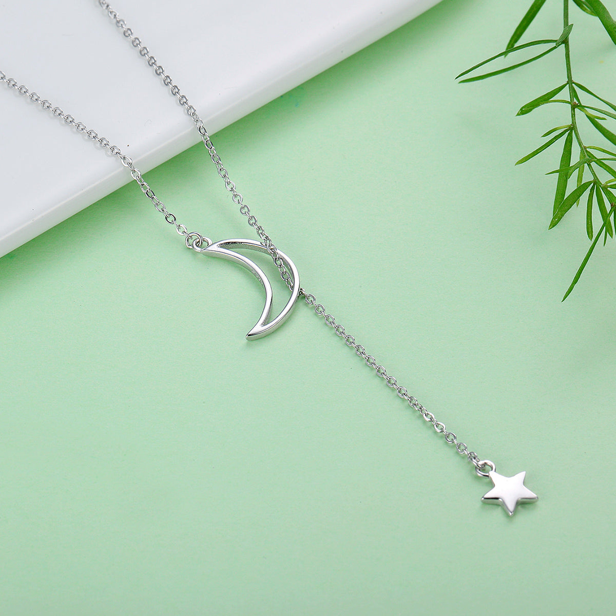 Sterling Silver Moon Pendant Necklace