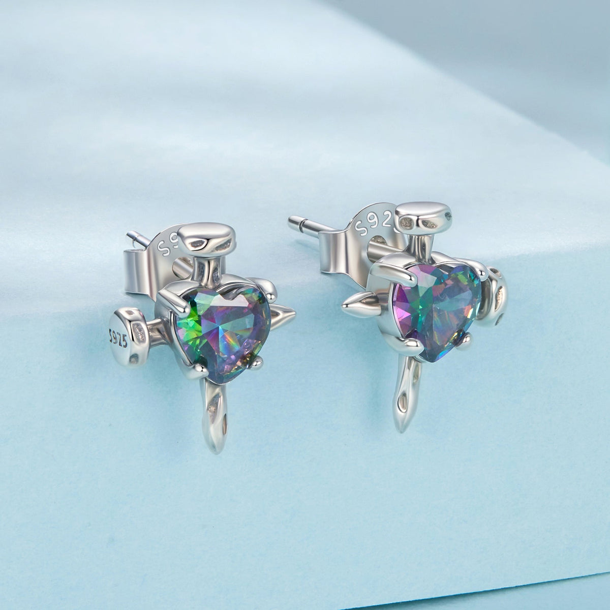 Sterling Silver Glass Earrings