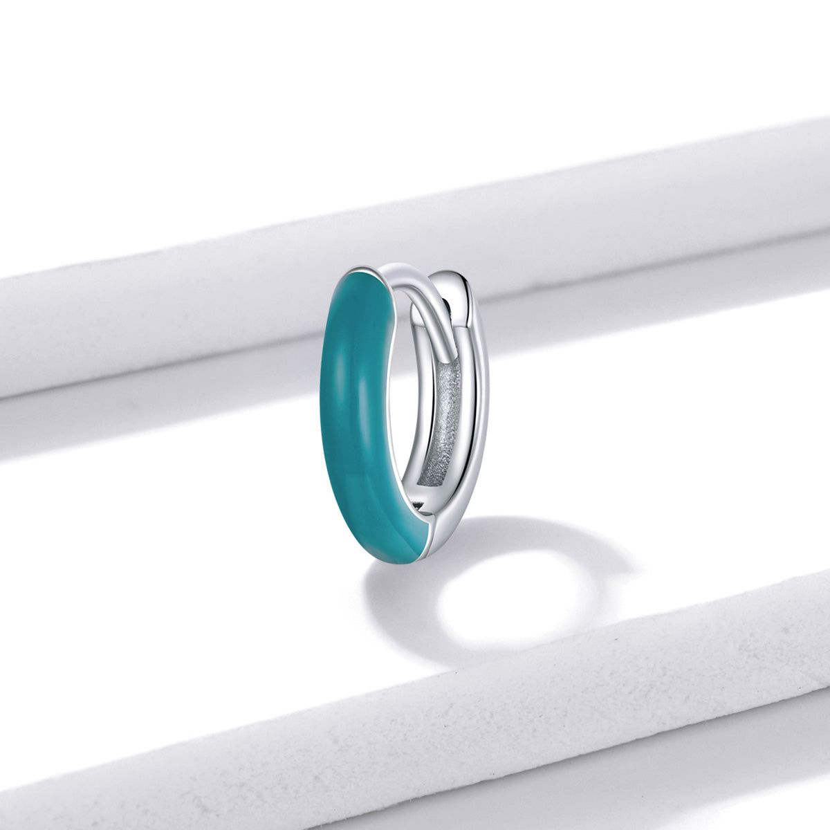 Sterling Silver Enamel Stud Earrings