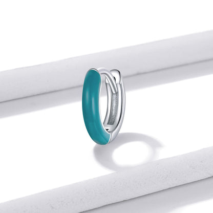 Sterling Silver Enamel Stud Earrings