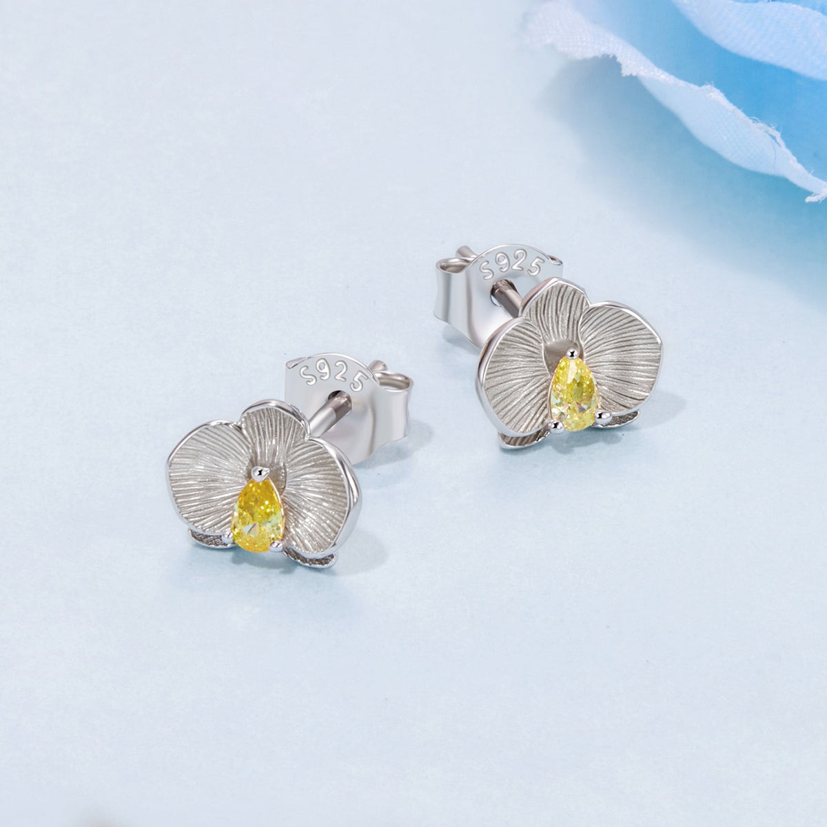 Sterling Silver Pavé Cubic Zirconia Earrings