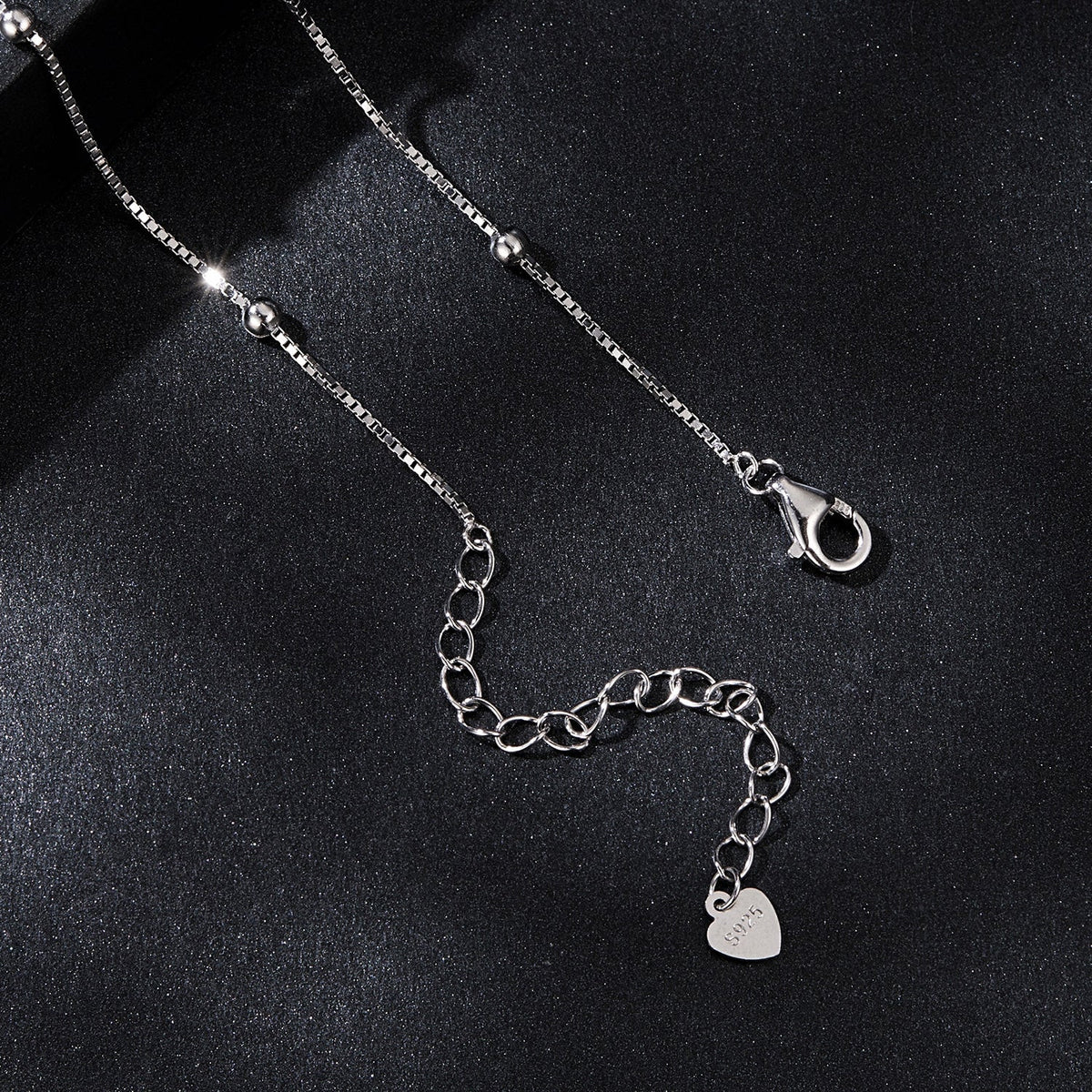 Sterling Silver White Gold Plated Moissanite Necklace