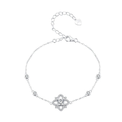 Sterling Silver Moissanite Pavé Bracelet