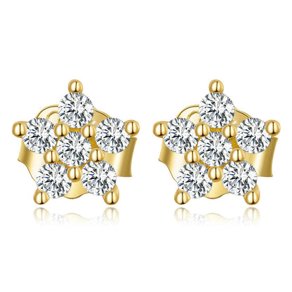 Sterling Silver CZ Pavé Earrings