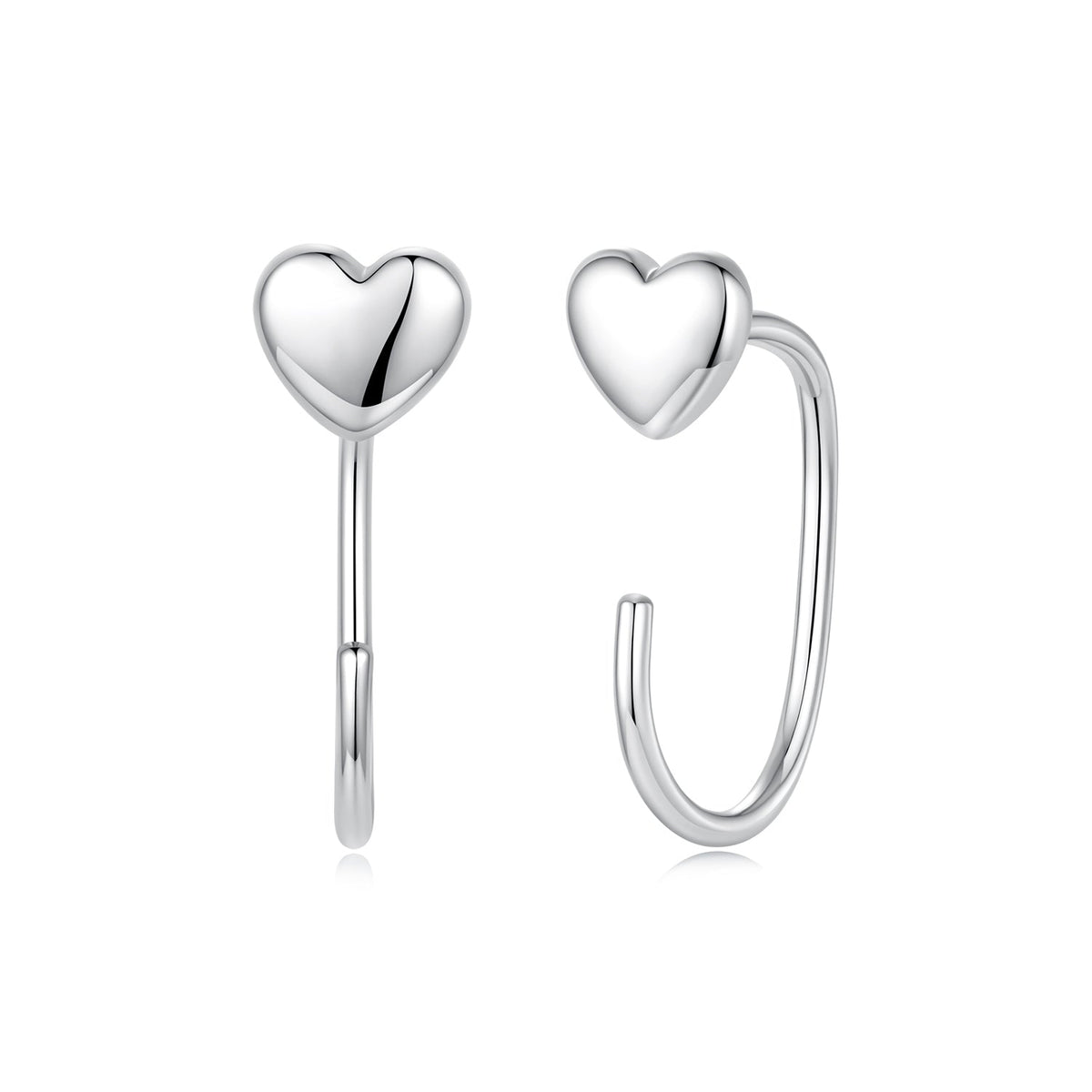 White Gold Plated Sterling Silver Brass Earrings