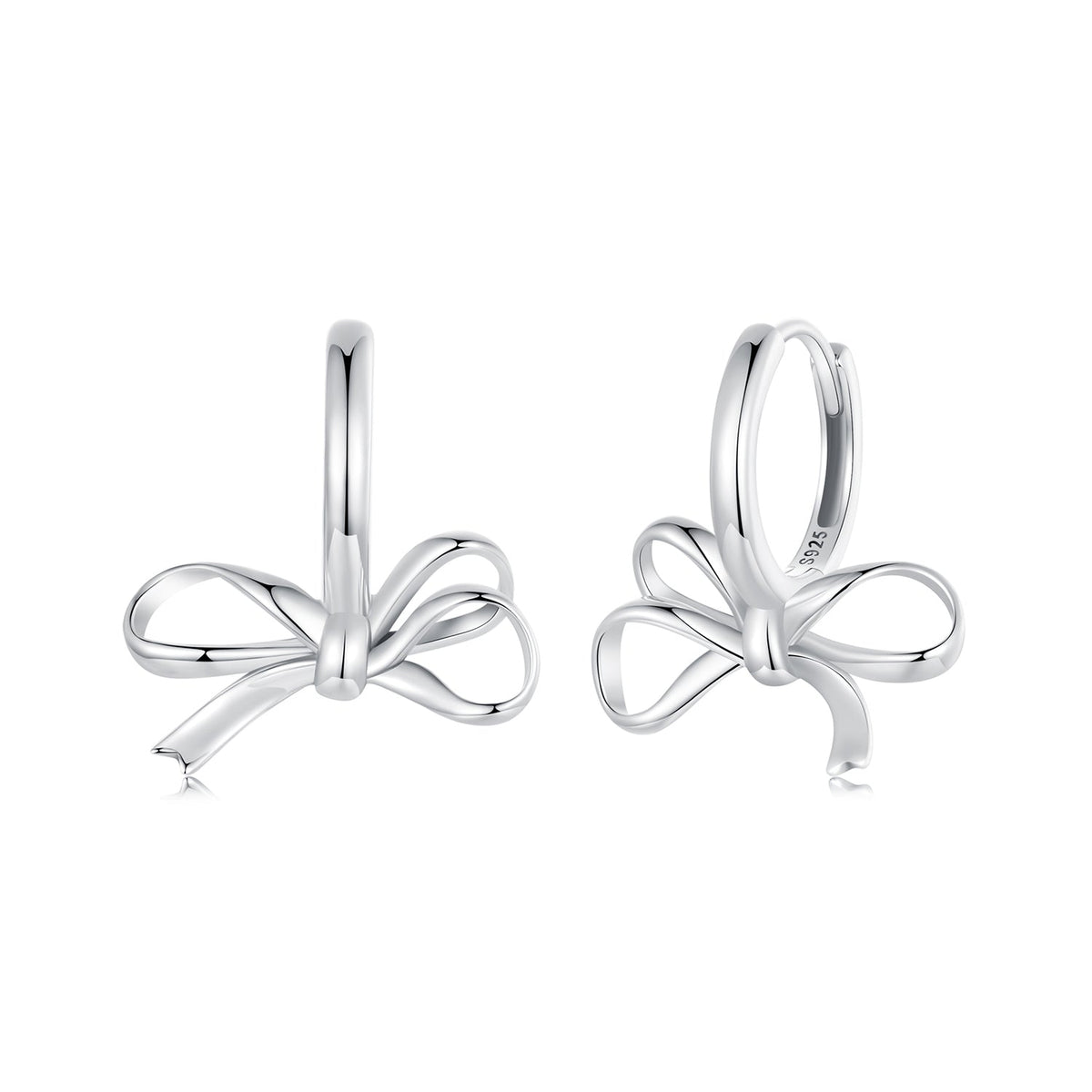Sterling Silver Oxidized Hoop Earrings