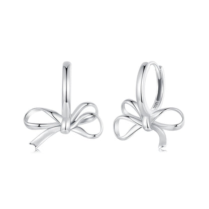 Sterling Silver Oxidized Hoop Earrings