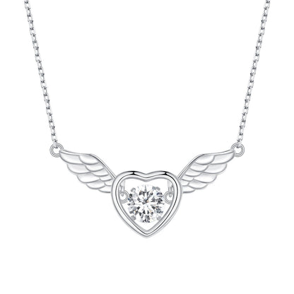 Sterling Silver Adjustable Necklace with Zircon and Cubic Zirconia