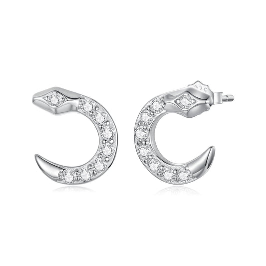 Sterling Silver Pavé Cubic Zirconia Earrings