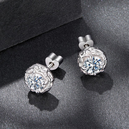 Sterling Silver Moissanite Earrings