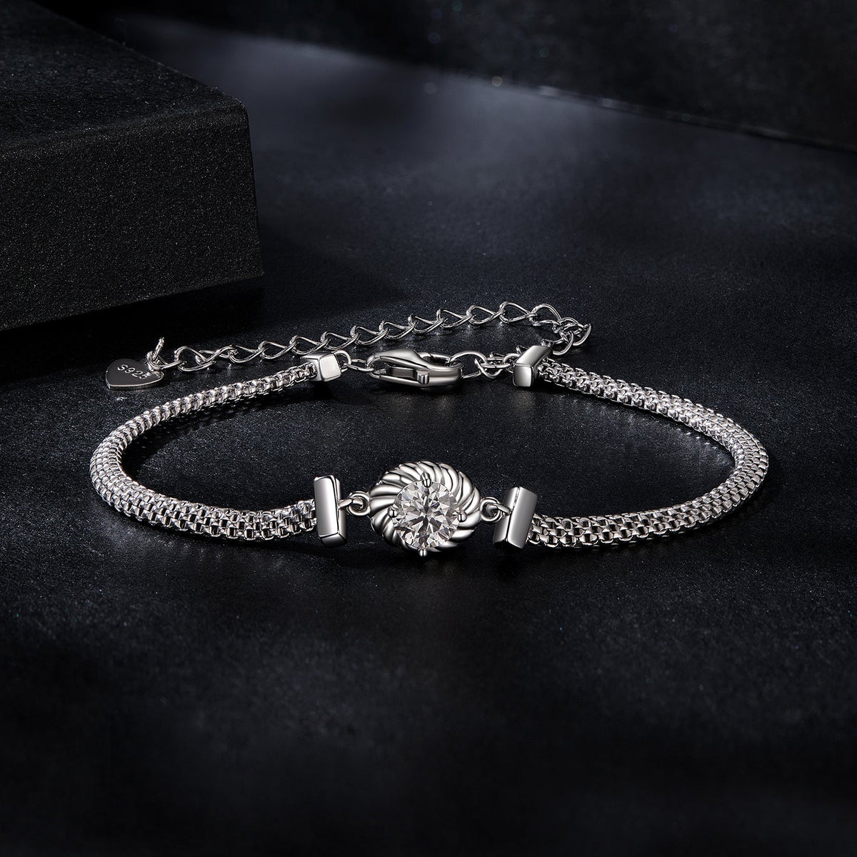 White Gold Plated Moissanite Bracelet
