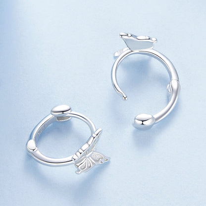 Sterling Silver White Gold Plated Earrings