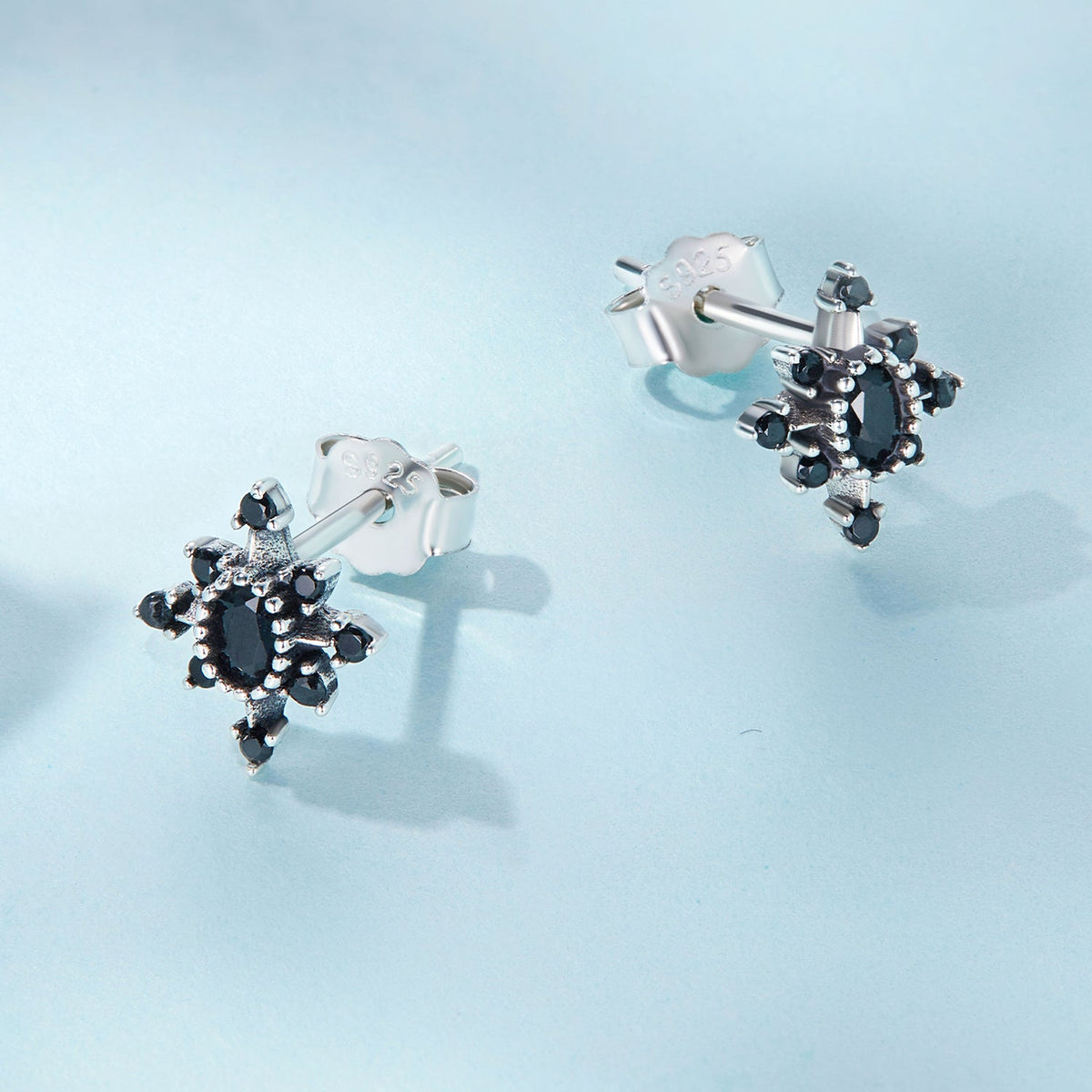 Sterling Silver Pavé Cubic Zirconia Earrings