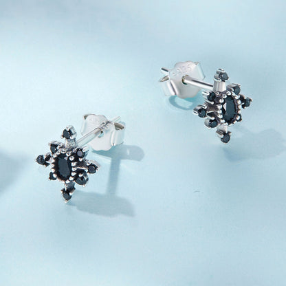 Sterling Silver Pavé Cubic Zirconia Earrings