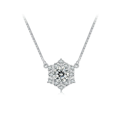 Sterling Silver Pavé Cubic Zirconia Pendant Necklace