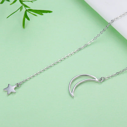 Sterling Silver Moon Pendant Necklace