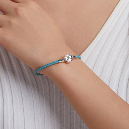 Sterling Silver and Leather Oxidized Bracelet