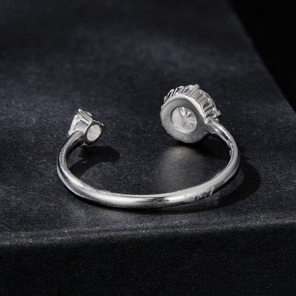 Sterling Silver Moissanite Ring
