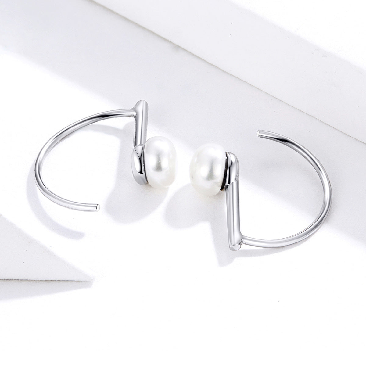 Sterling Silver Rose Gold Plated Bead Earrings