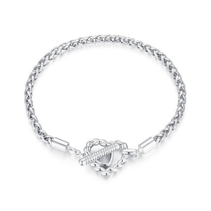 Platinum Plated Sterling Silver 3.0mm Bracelet