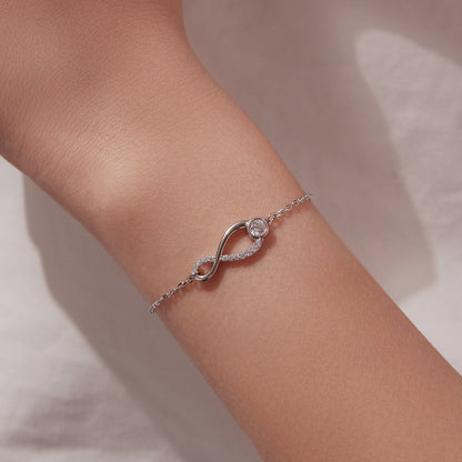 Sterling Silver Moissanite and CZ Pavé Bracelet