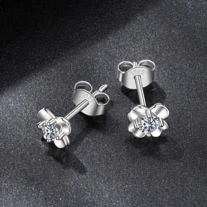 Sterling Silver Moissanite Stud Earrings