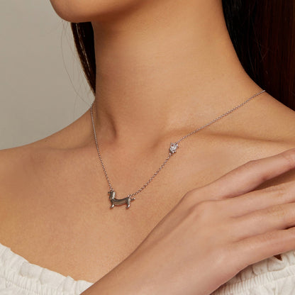 Sterling Silver CZ Pendant Necklace