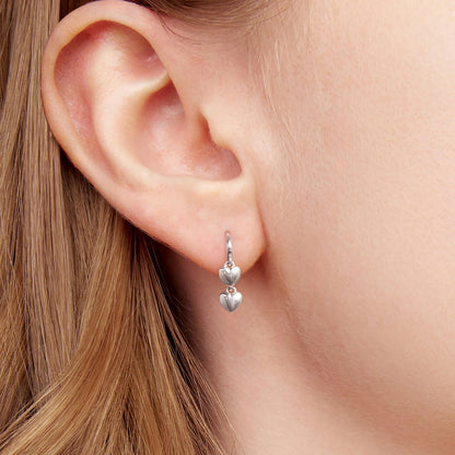Sterling Silver Oxidized Drop Earrings
