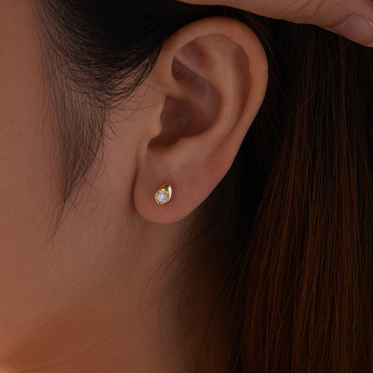 Sterling Silver Moissanite Stud Earrings