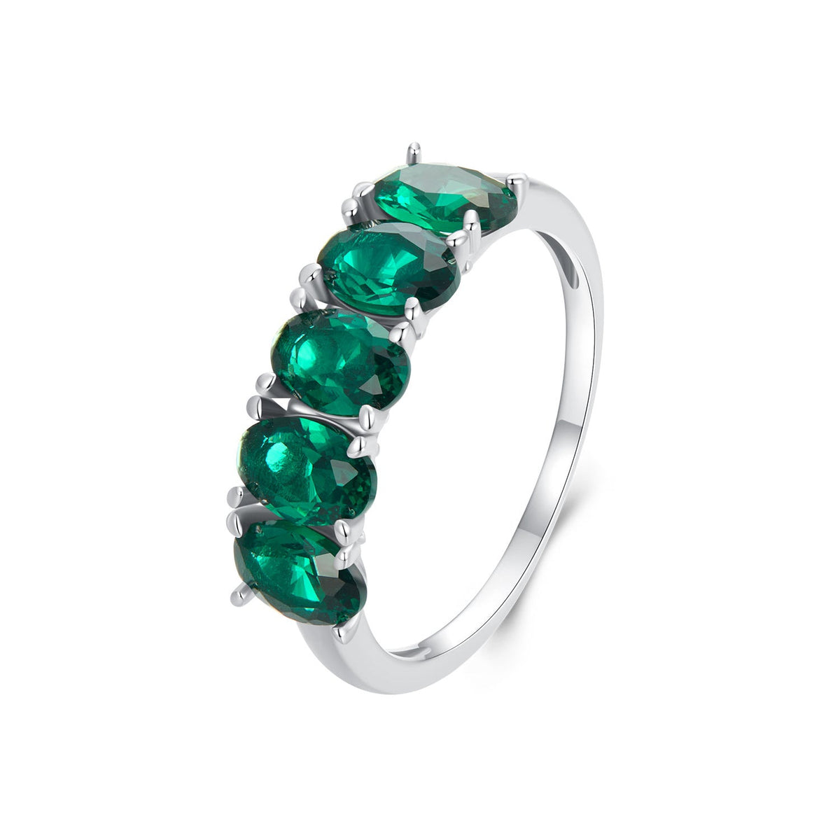 White Gold Plated Pavé Cubic Zirconia Ring