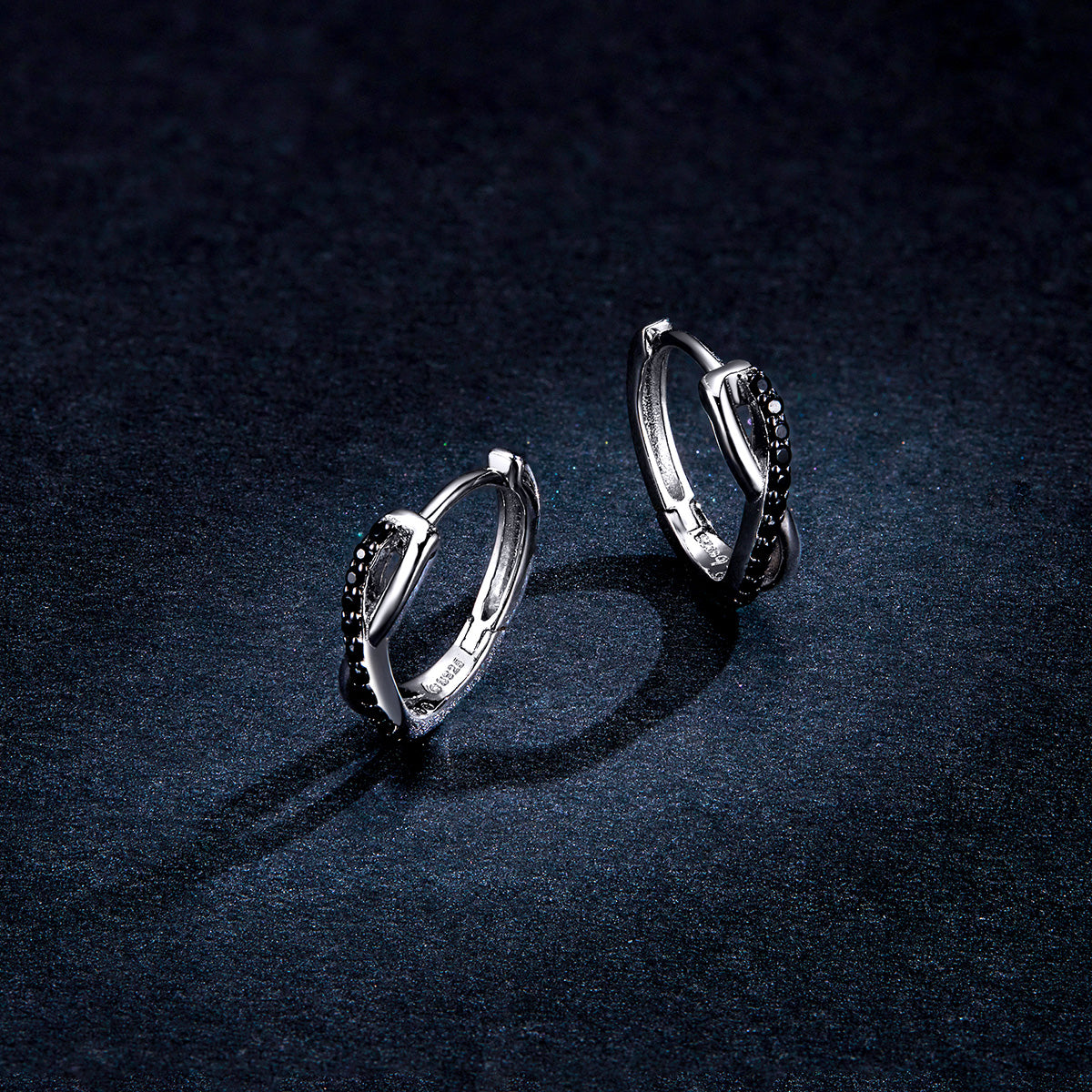 Sterling Silver CZ Pavé Earrings