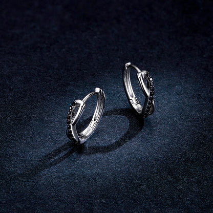 Sterling Silver CZ Pavé Earrings