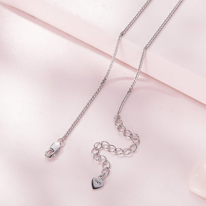 Sterling Silver Pavé CZ Pendant Necklace