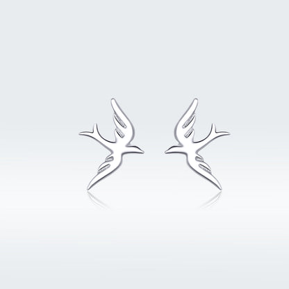 Sterling Silver Platinum Plated Earrings