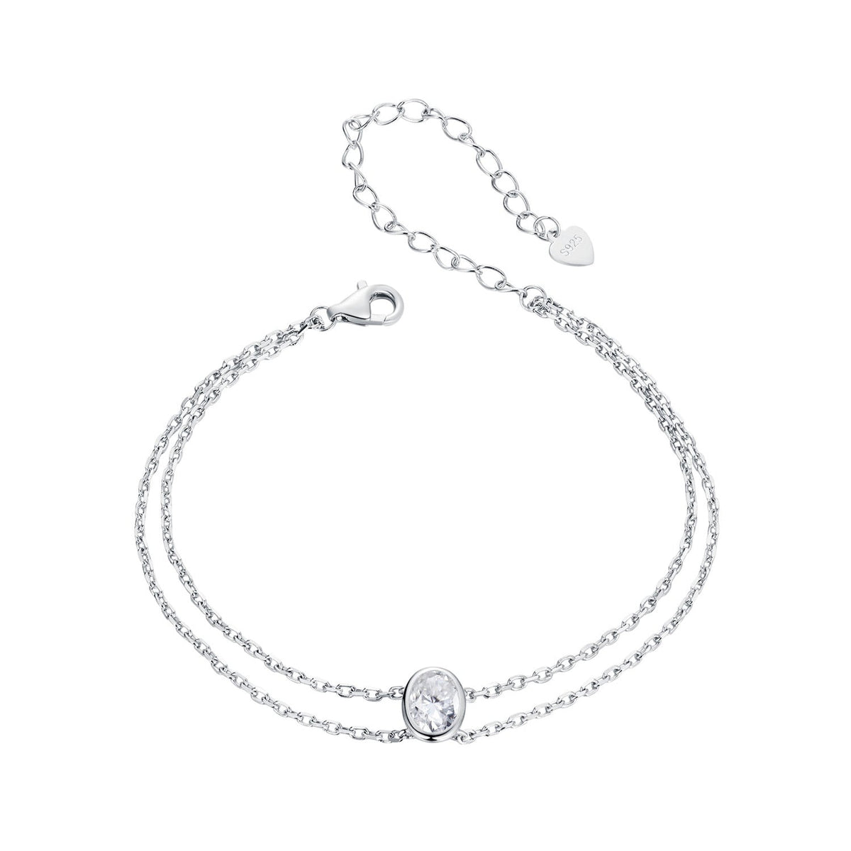 925 Sterling Silver Moissanite Bracelet