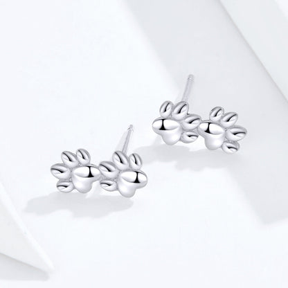 Platinum Plated Sterling Silver Stud Earrings