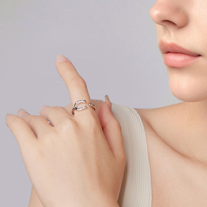 White Gold Plated Pavé CZ Ring