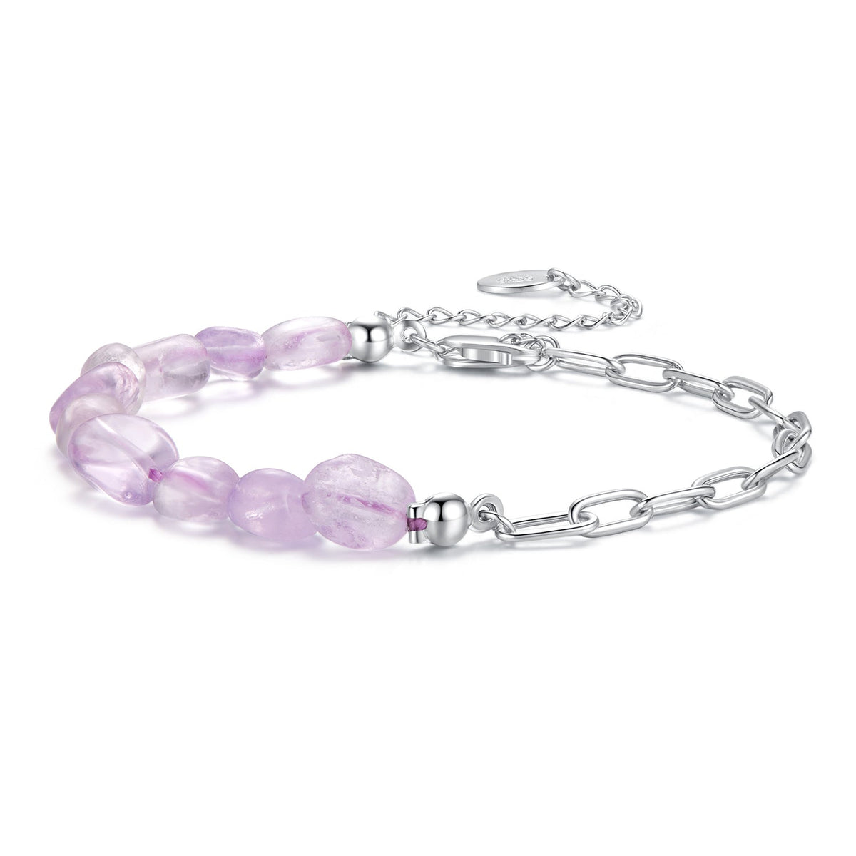 Sterling Silver White Gold Plated Crystal Bracelet