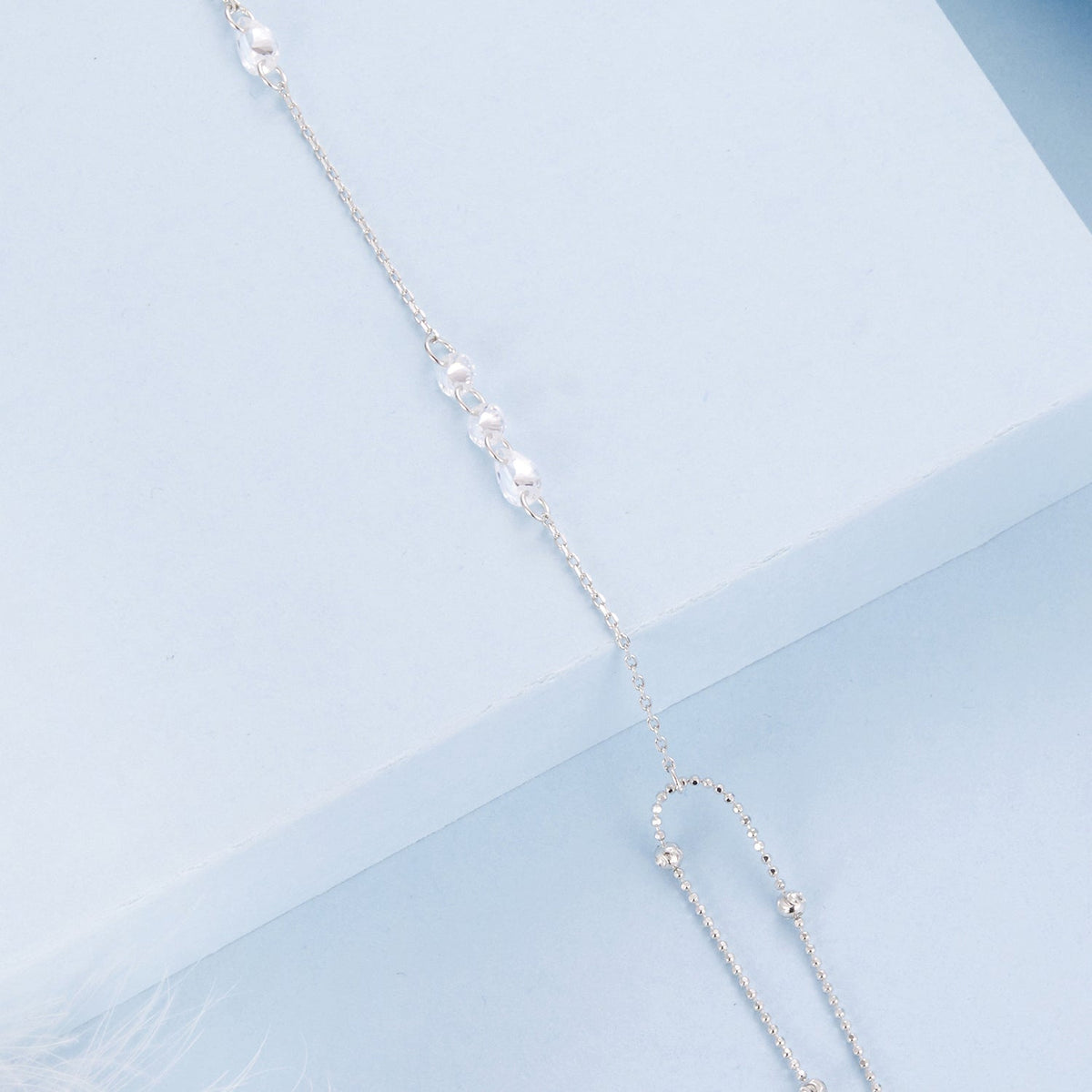 Sterling Silver White Gold Plated Pavé CZ Bracelet
