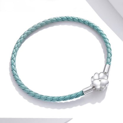 Sterling Silver and Leather Oxidized Bracelet