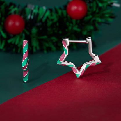 Sterling Silver Enamel Earrings
