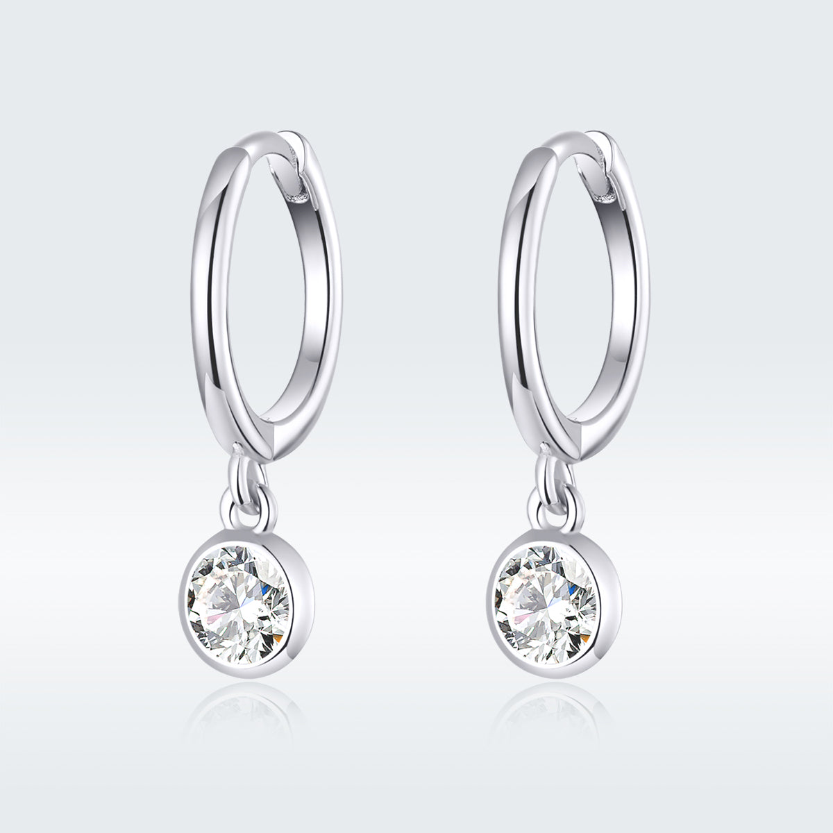 Sterling Silver Gold Plated Pavé CZ Earrings