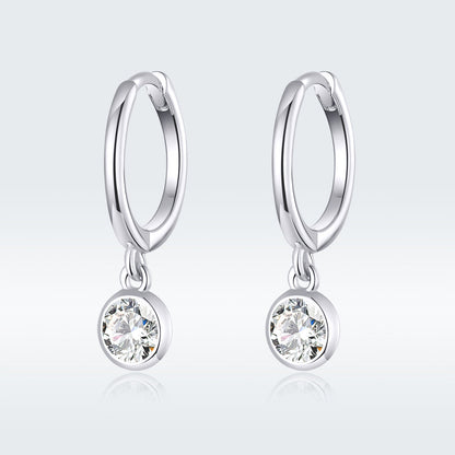 Sterling Silver Gold Plated Pavé CZ Earrings