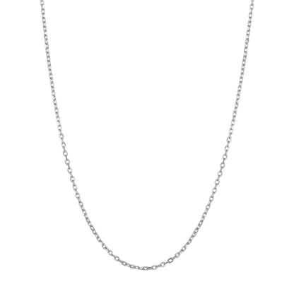 Sterling Silver Platinum Plated Adjustable Chain Necklace