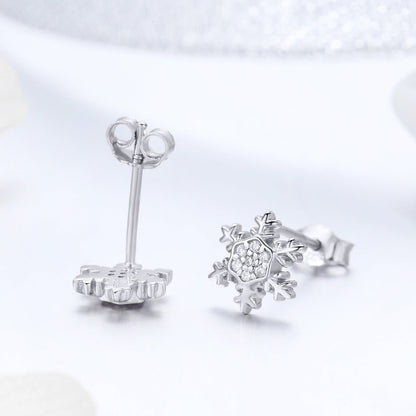 Sterling Silver CZ Pavé Stud Earrings