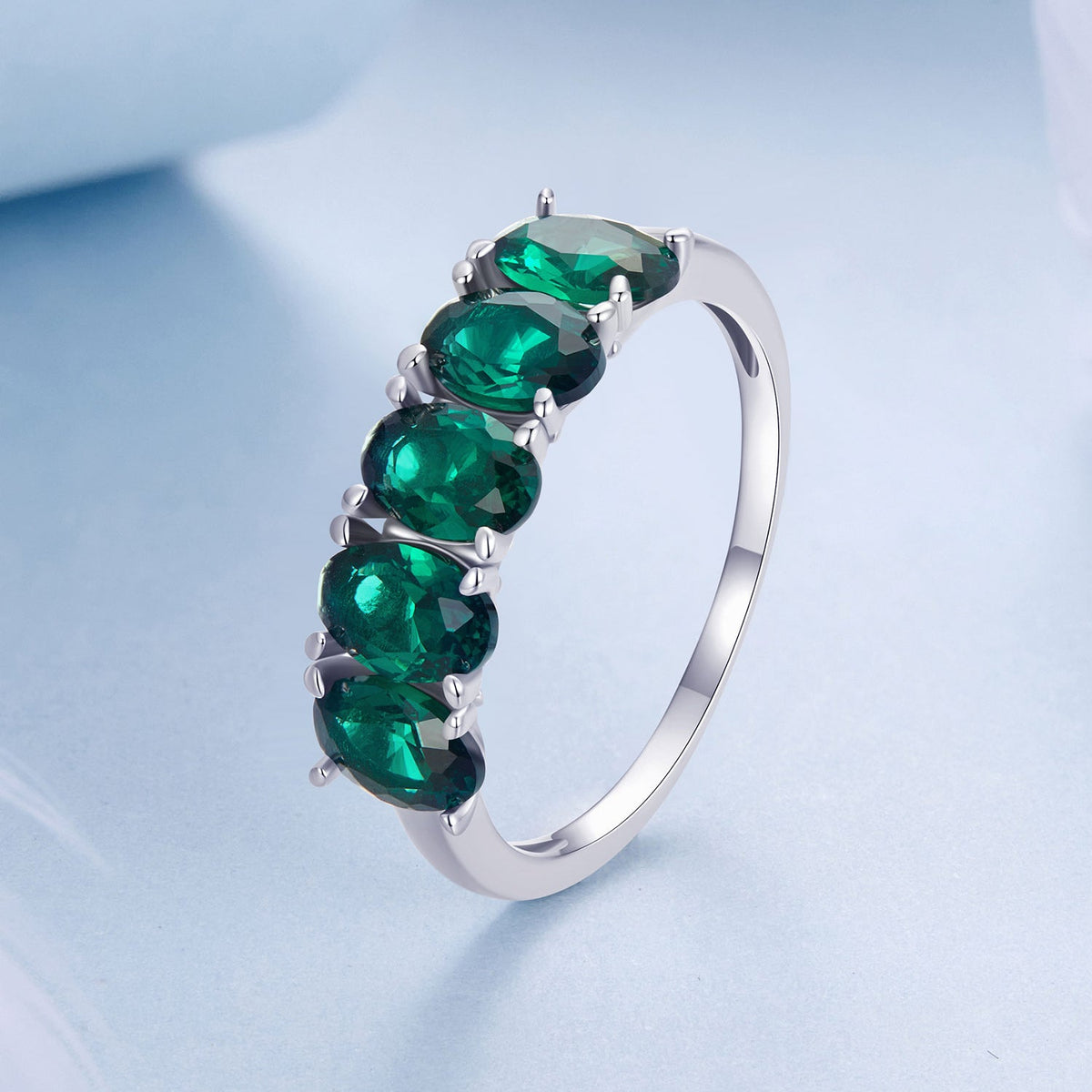 White Gold Plated Pavé Cubic Zirconia Ring