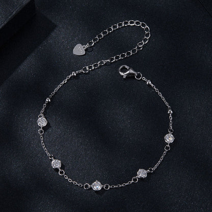 Sterling Silver Moissanite Bracelet