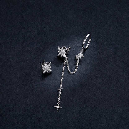 Sterling Silver Cubic Zirconia Pavé Drop Earrings