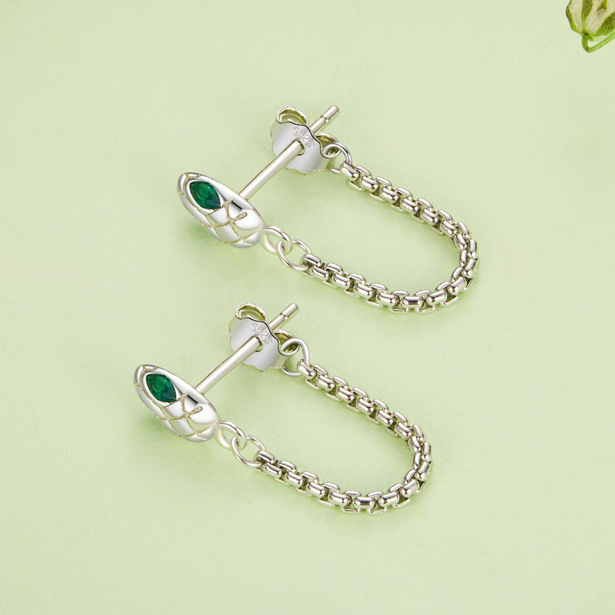 White Gold Plated Pavé Cubic Zirconia Earrings